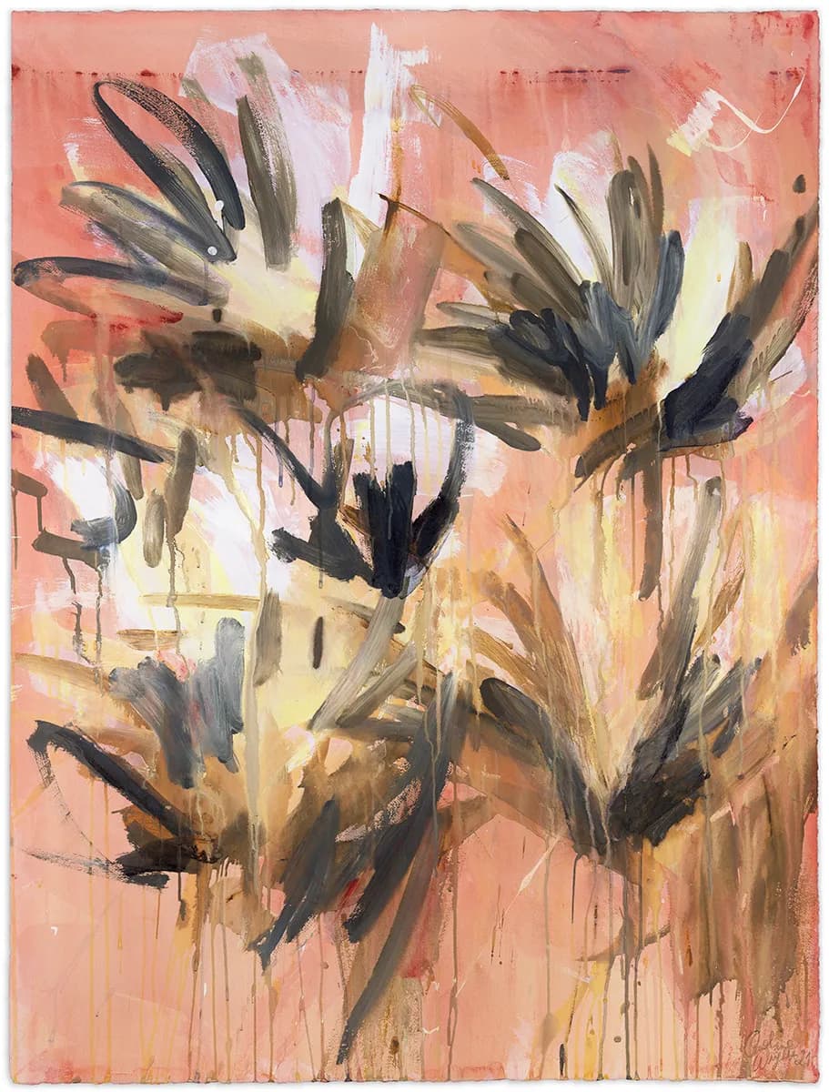 Whispers of Nature: An Abstract Floral Symphony in Warm Hues