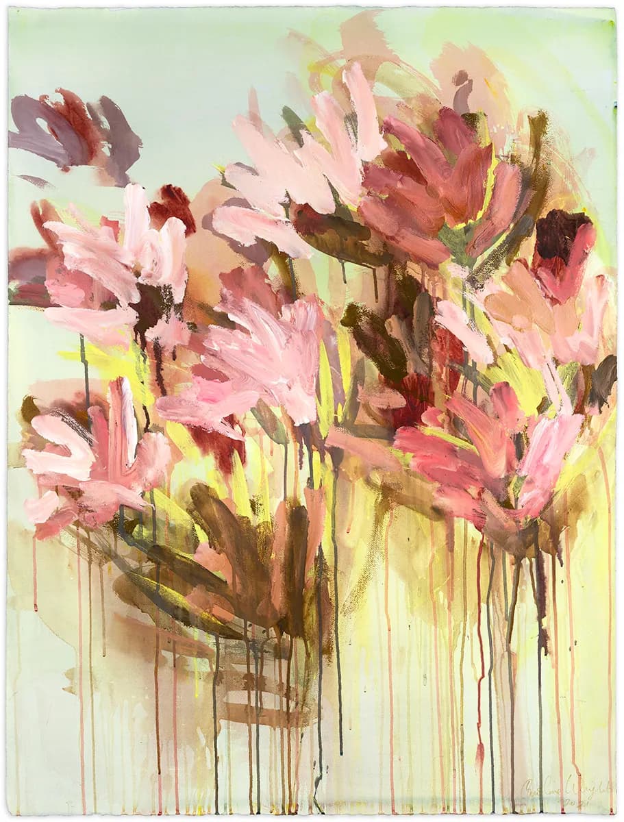 Whispers of Spring: A Vibrant Floral Symphony in Pink and Gold