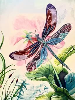 Dragonfly and Lily Pad