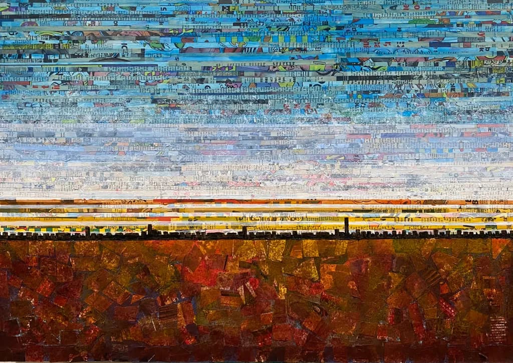 Vibrant Horizons: A Textured Journey Through Sky and Earth