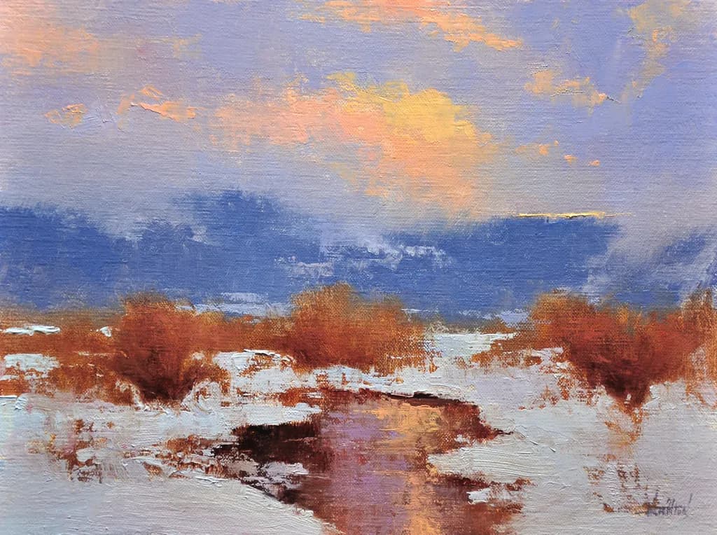 Whispers of Winter: A Serene Landscape at Dusk