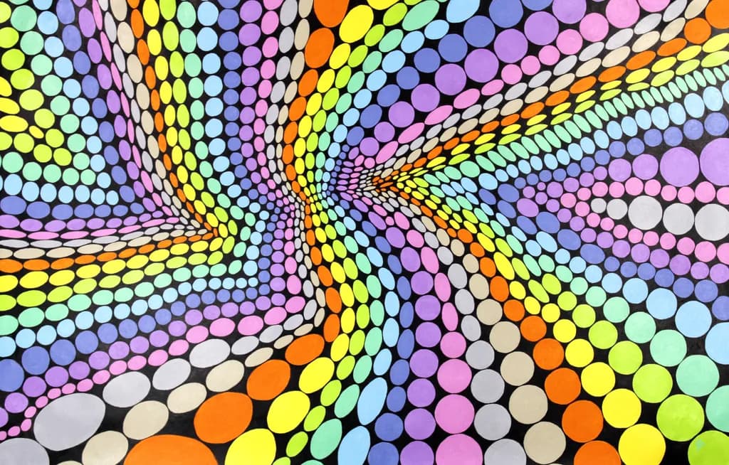 Vibrant Whirl: A Kaleidoscopic Journey Through Color and Form