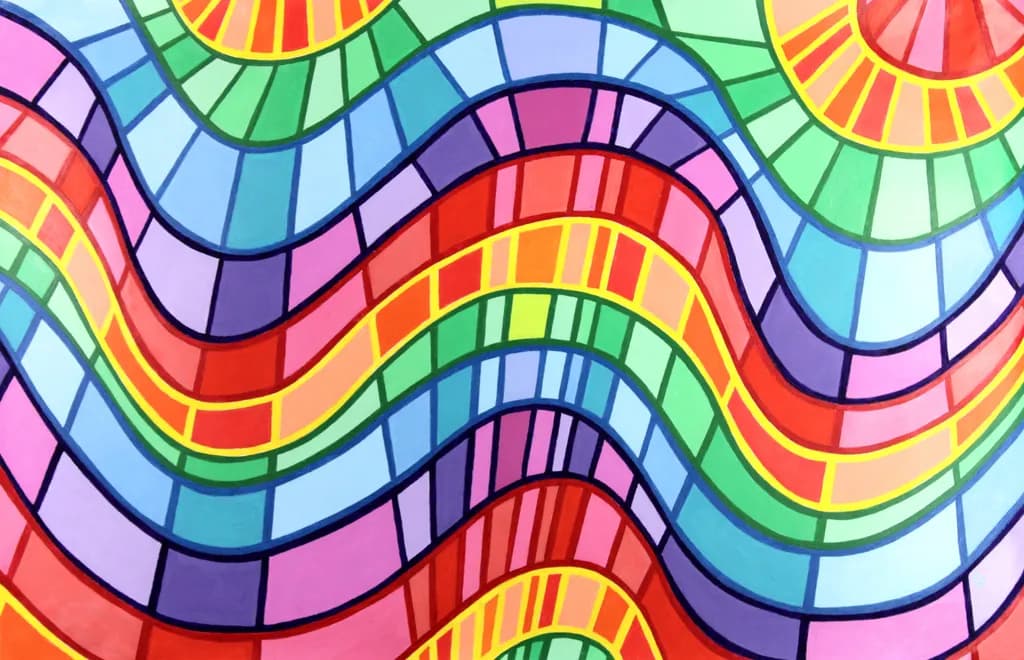 Vibrant Waves: A Colorful Journey Through Abstract Patterns