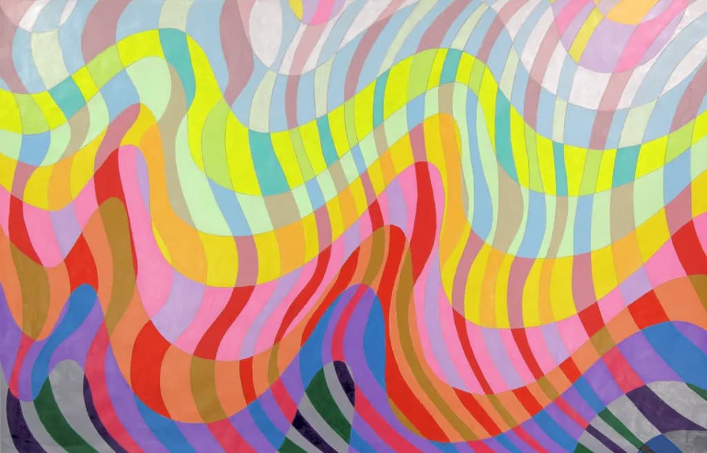 Vibrant Waves: A Dance of Color and Emotion in Abstract Art