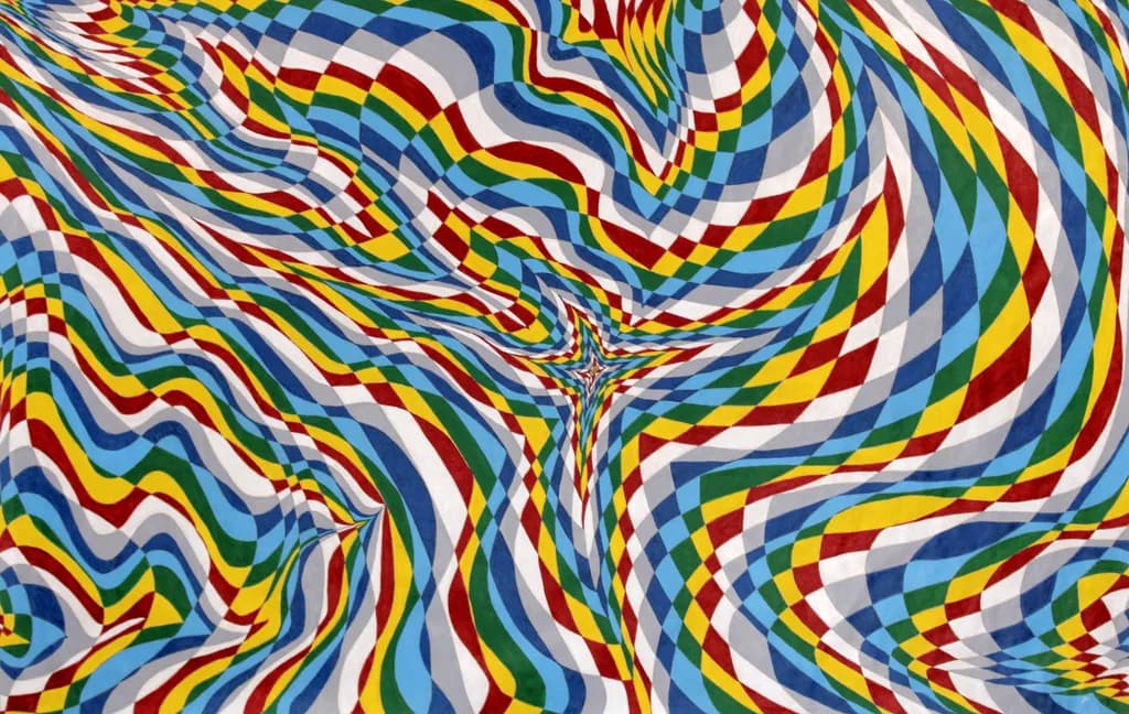 Vibrant Whirl: A Colorful Journey Through Abstract Geometric Patterns
