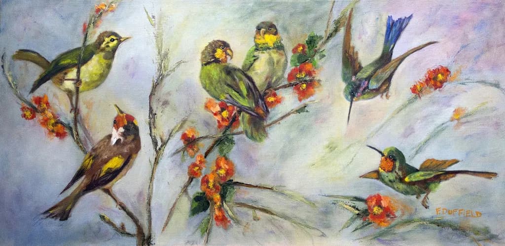 Birds Among Blossoms