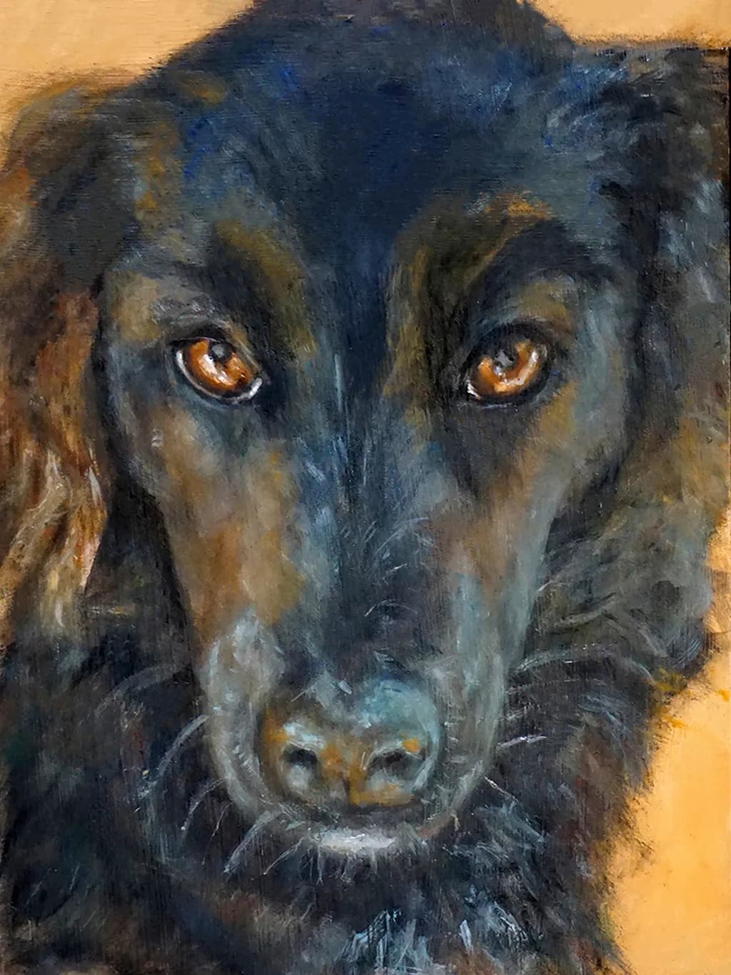 Brown and Black Dog Portrait