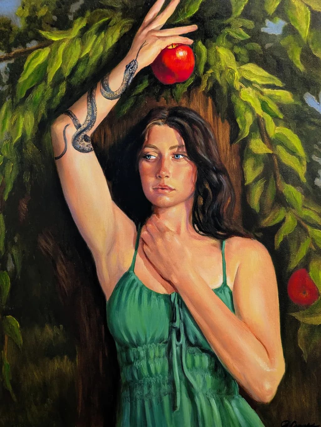Serpent's Temptation: A Portrait of Nature's Duality