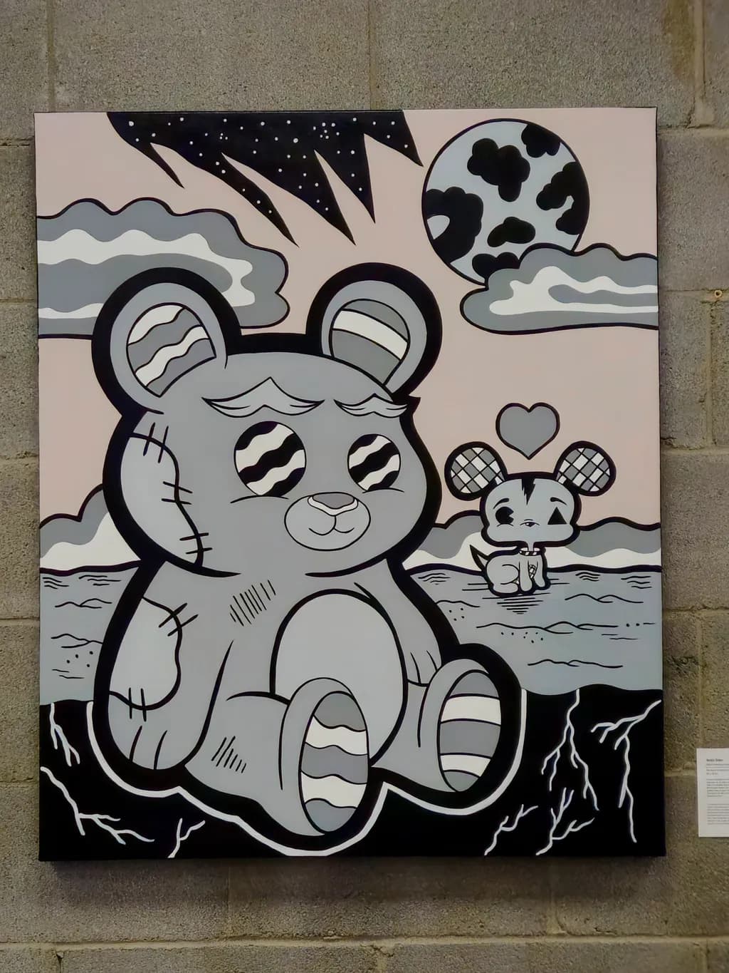 Whimsical Reflections: The Cosmic Journey of a Nostalgic Bear and His Little Friend