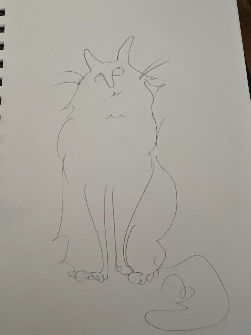 Playful Feline Line Art