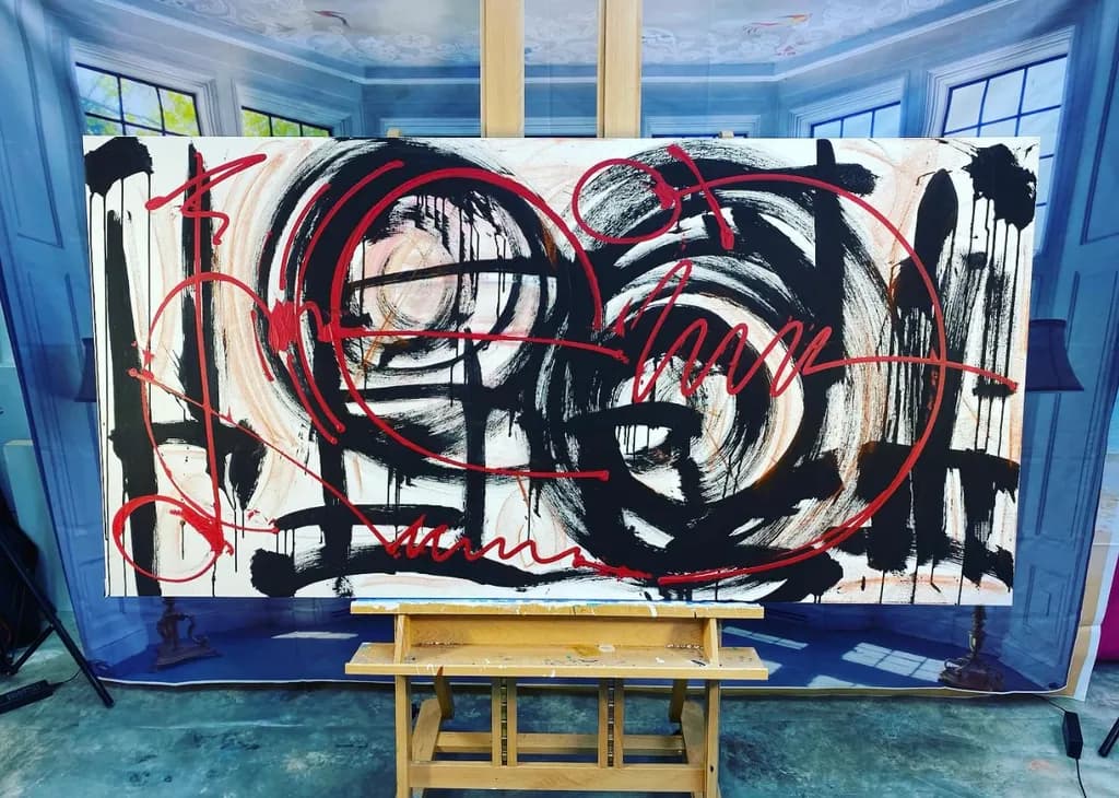 Dynamic Whirls: A Bold Expression of Chaos and Harmony in Abstract Art