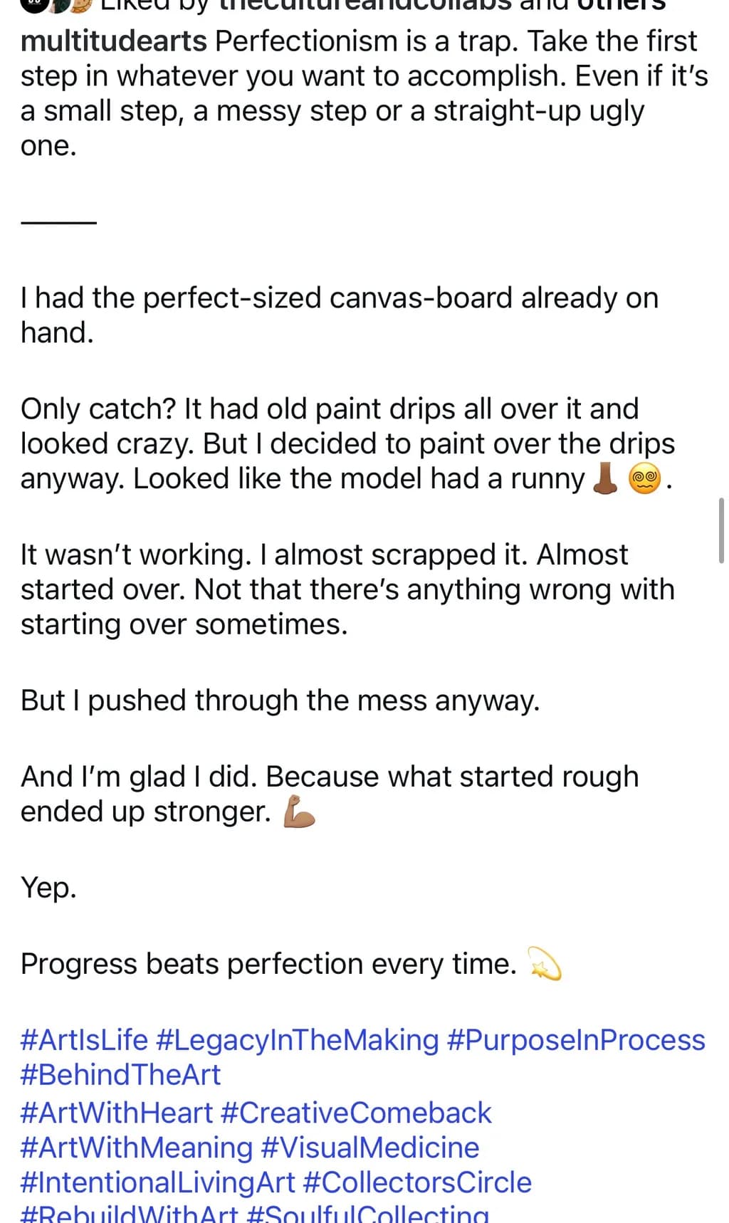 Progress Over Perfection