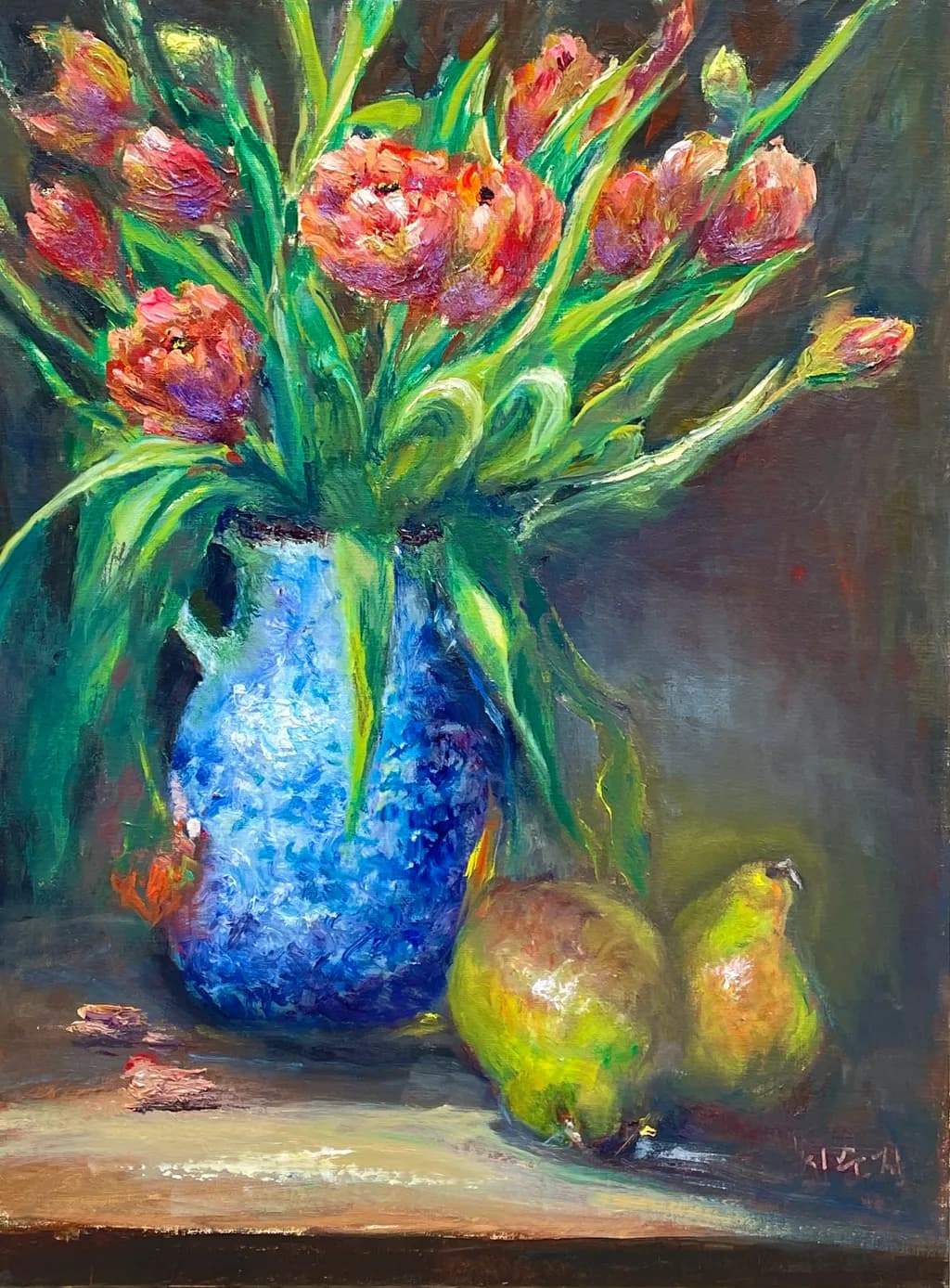 Tulip Bouquet with Pears