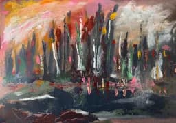 Abstract Landscape at Dusk