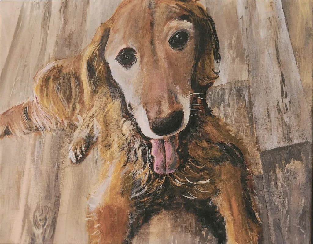 Whimsical Whiskers: A Playful Portrait of Joyful Canine Expression