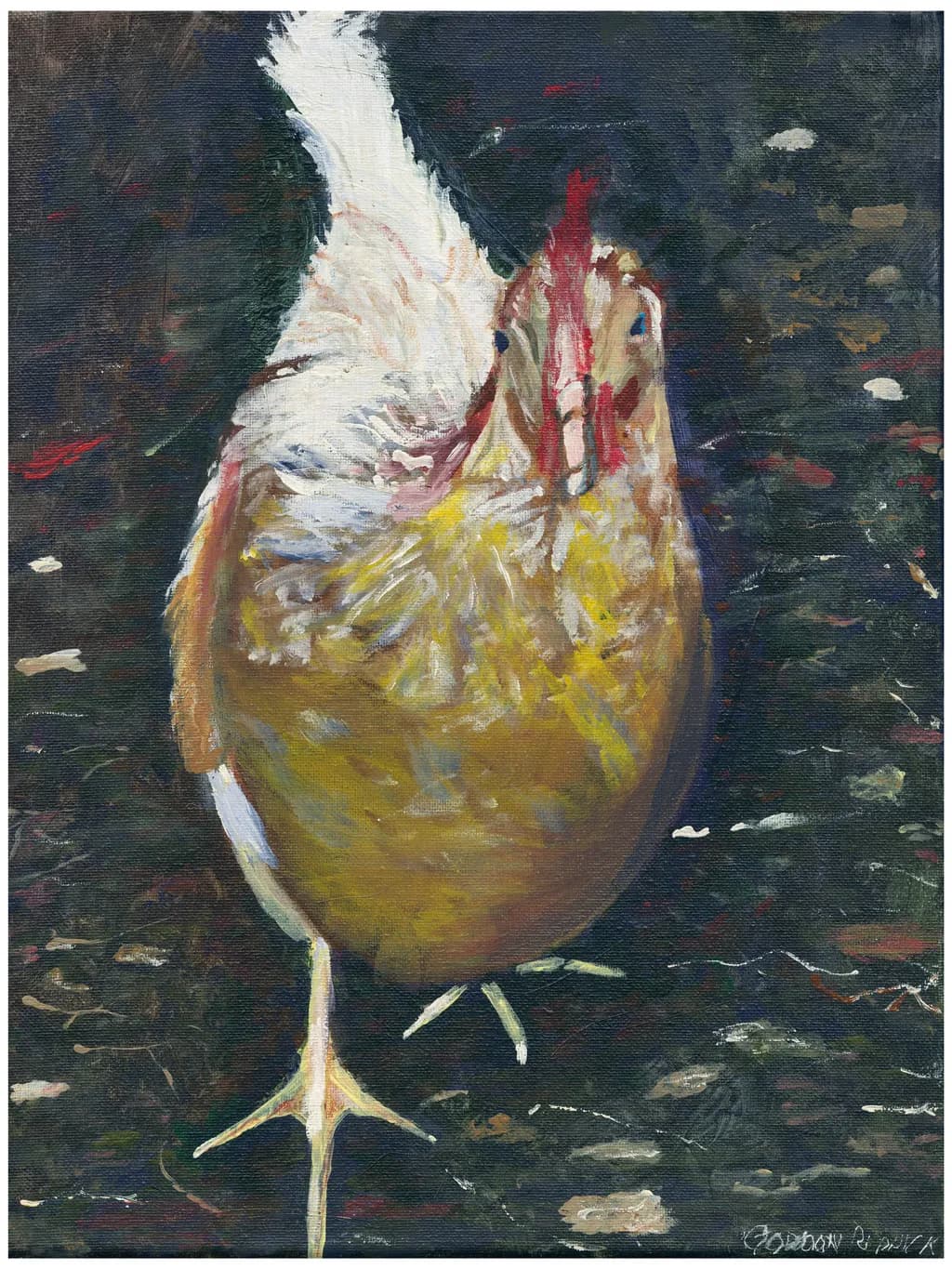 Colorful Chicken Charm: A Whimsical Portrait of Feathers and Fun