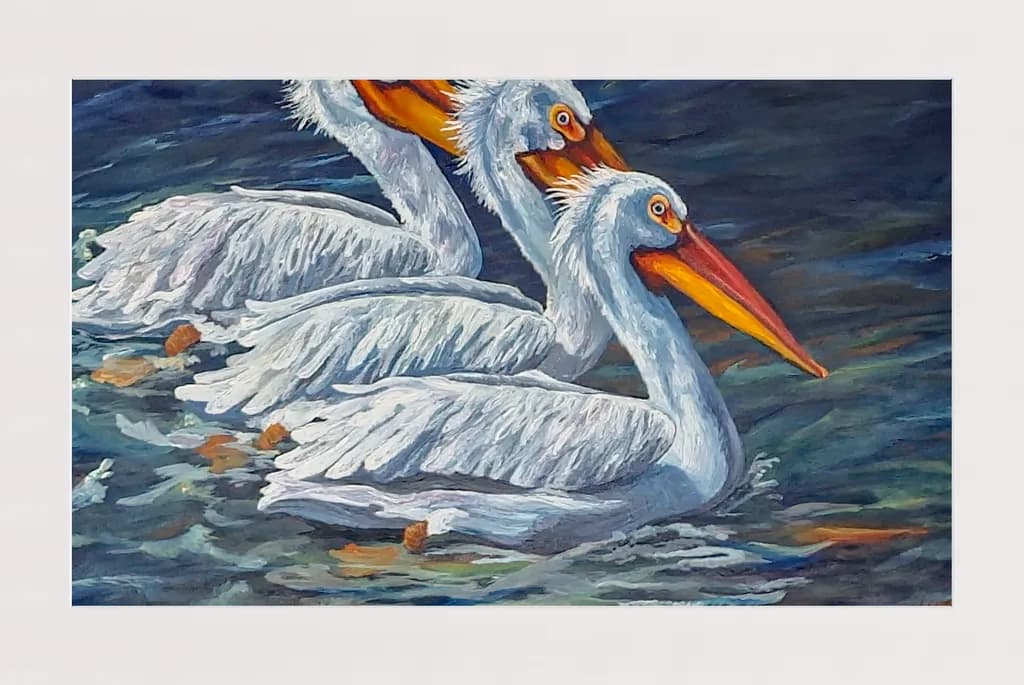 Three Pelicans