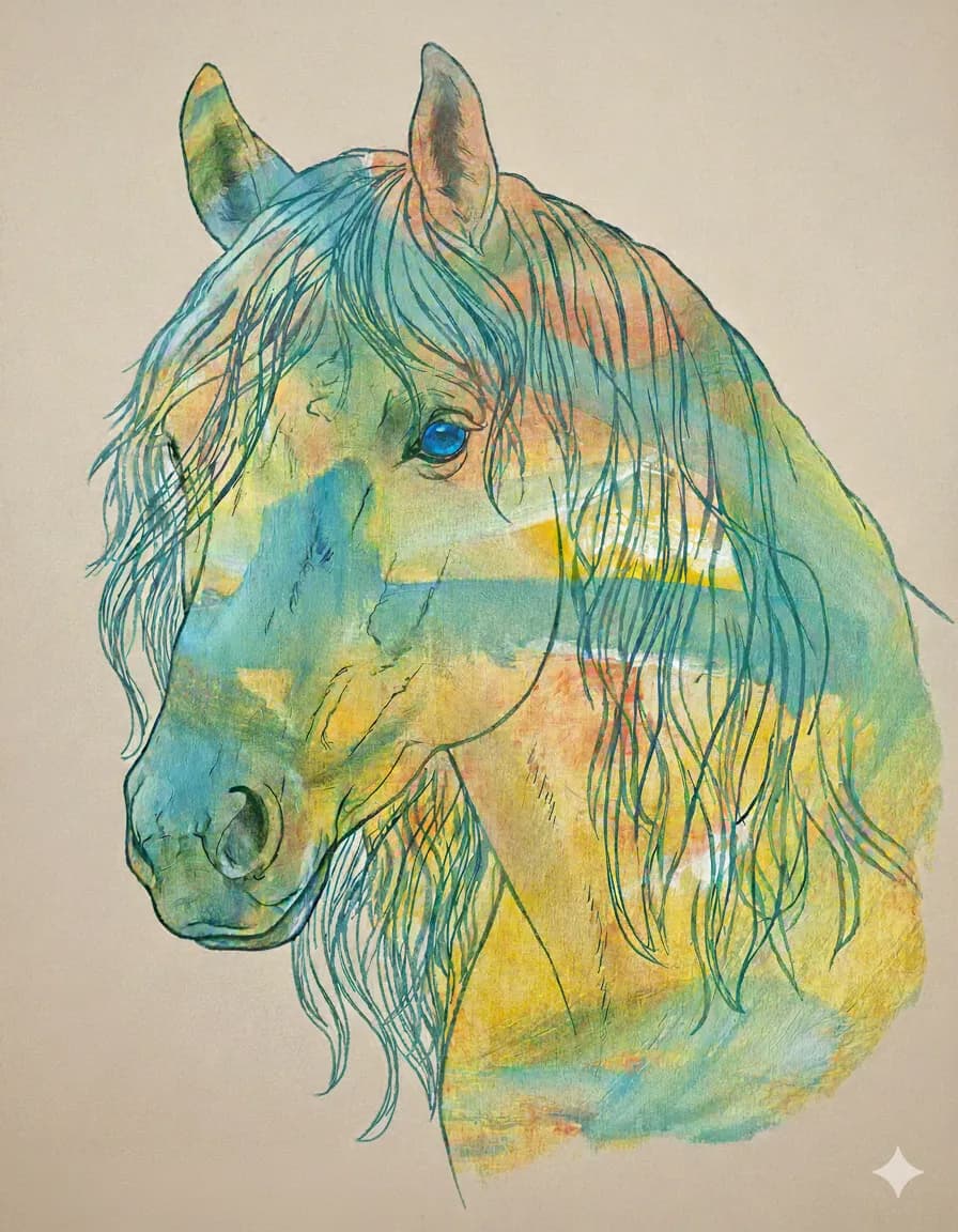 Colorful Equine Portrait