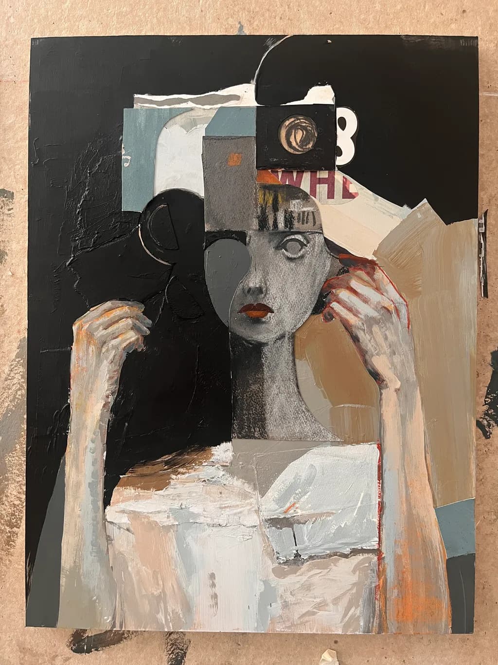 Fragmented Reflections: A Journey Through Identity and Emotion in Mixed Media Art