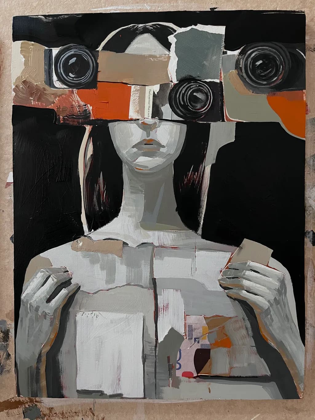 Monochrome Reflections: An Abstract Portrait of Identity and Expression
