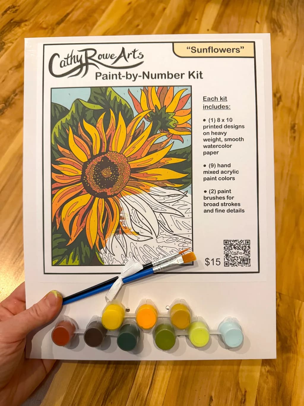Sunflowers Paint-by-Number Kit