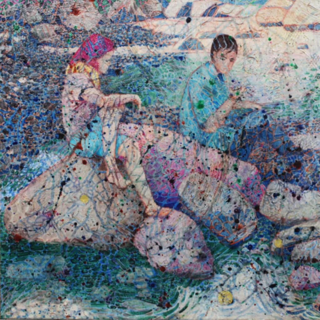 Whimsical Waters: A Playful Dance of Color and Childhood Joy