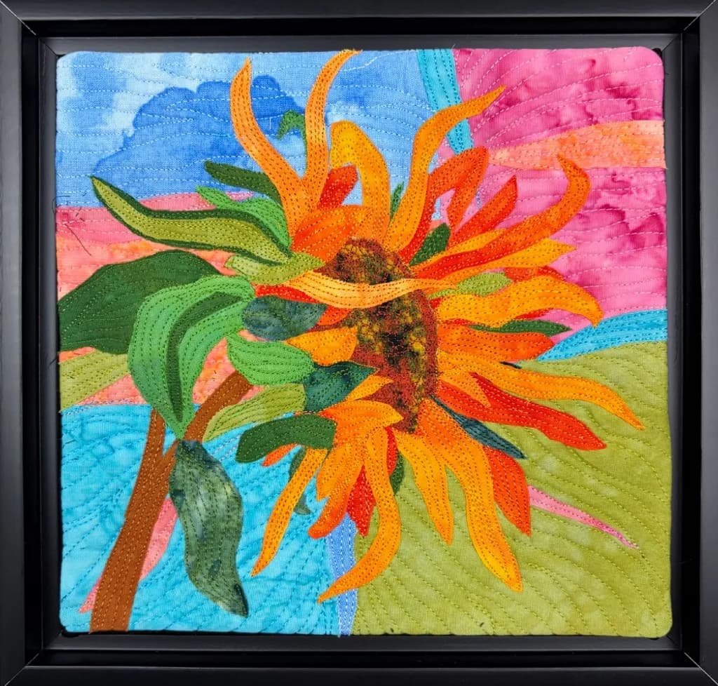 Sunflower in Stitched Color