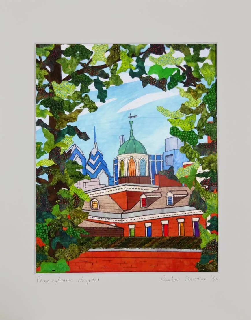 Whispers of History: A Serene View of Pennsylvania Hospital Amidst Urban Greenery