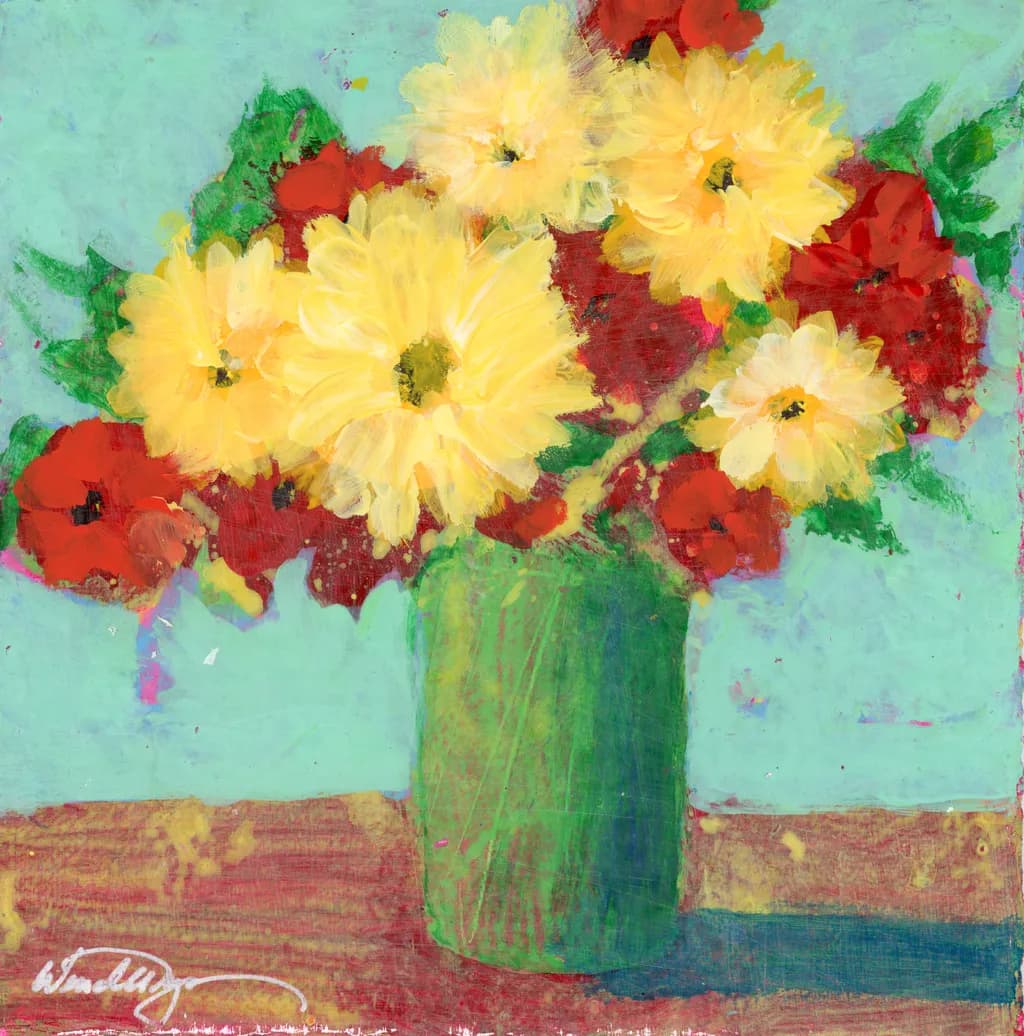 Vibrant Blossoms: A Still-Life Celebration of Nature's Colors and Memories