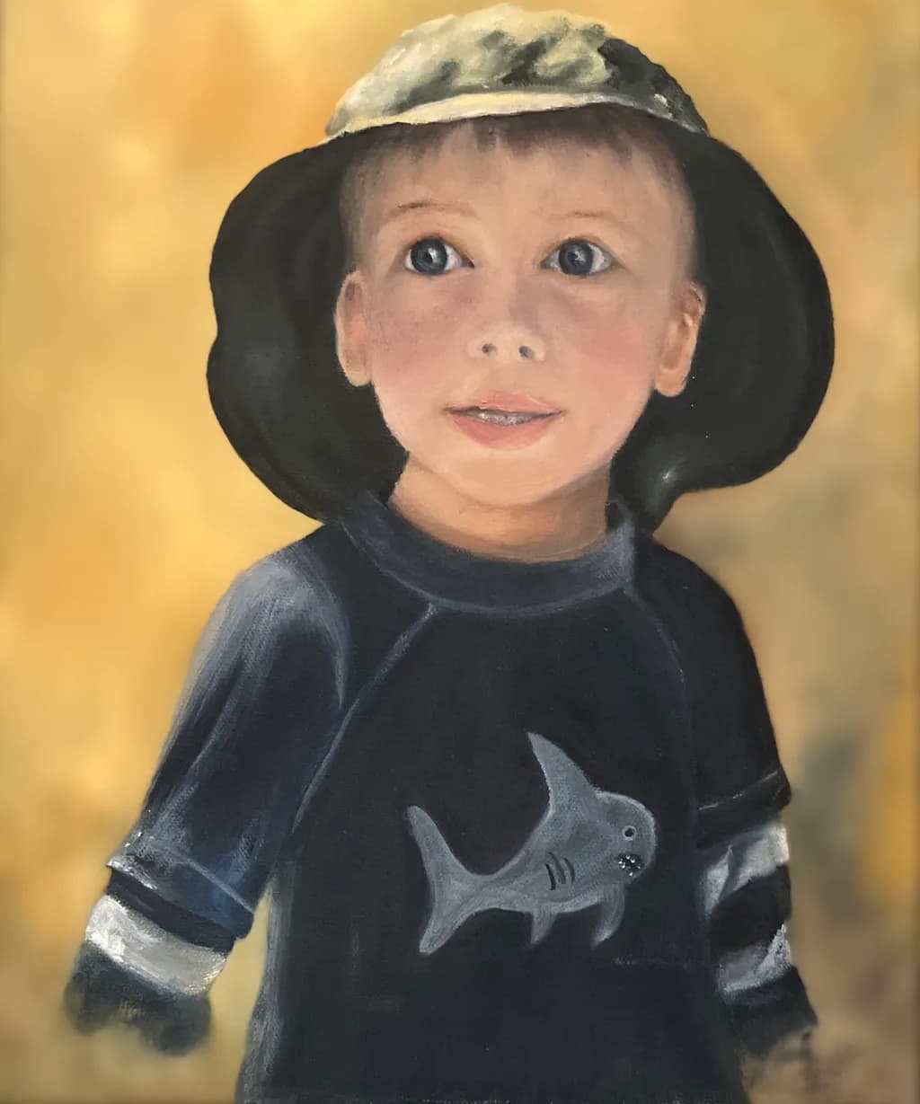Child with Shark Shirt