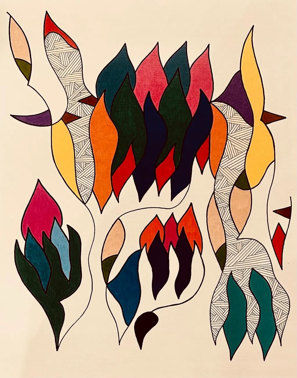 Abstract Flame Blooms