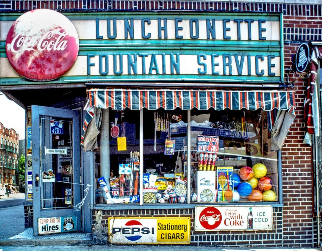 Luncheonette Storefront Scene