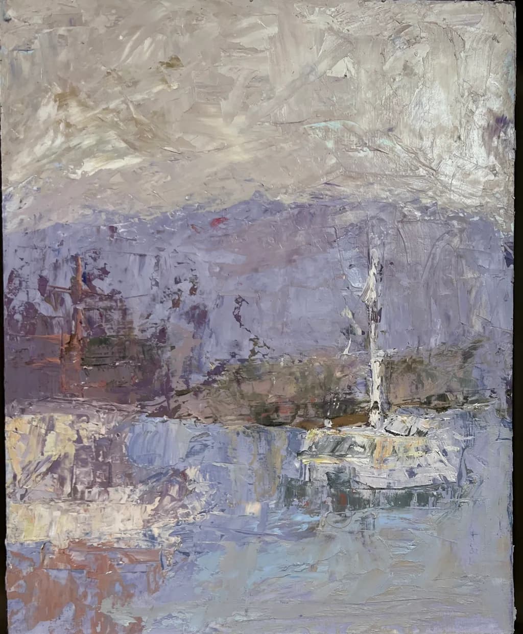 Whispers of Serenity: A Tranquil Sailboat Amidst Misty Waters