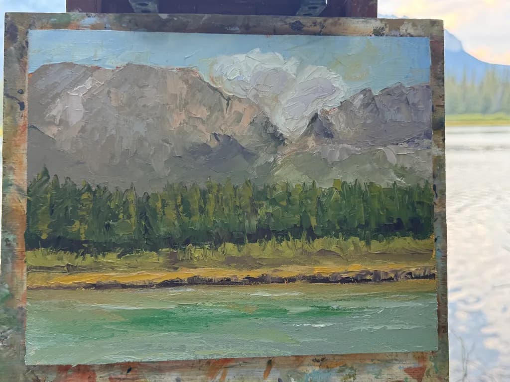 Bow Valley Provincial Park, plein air, 8x10