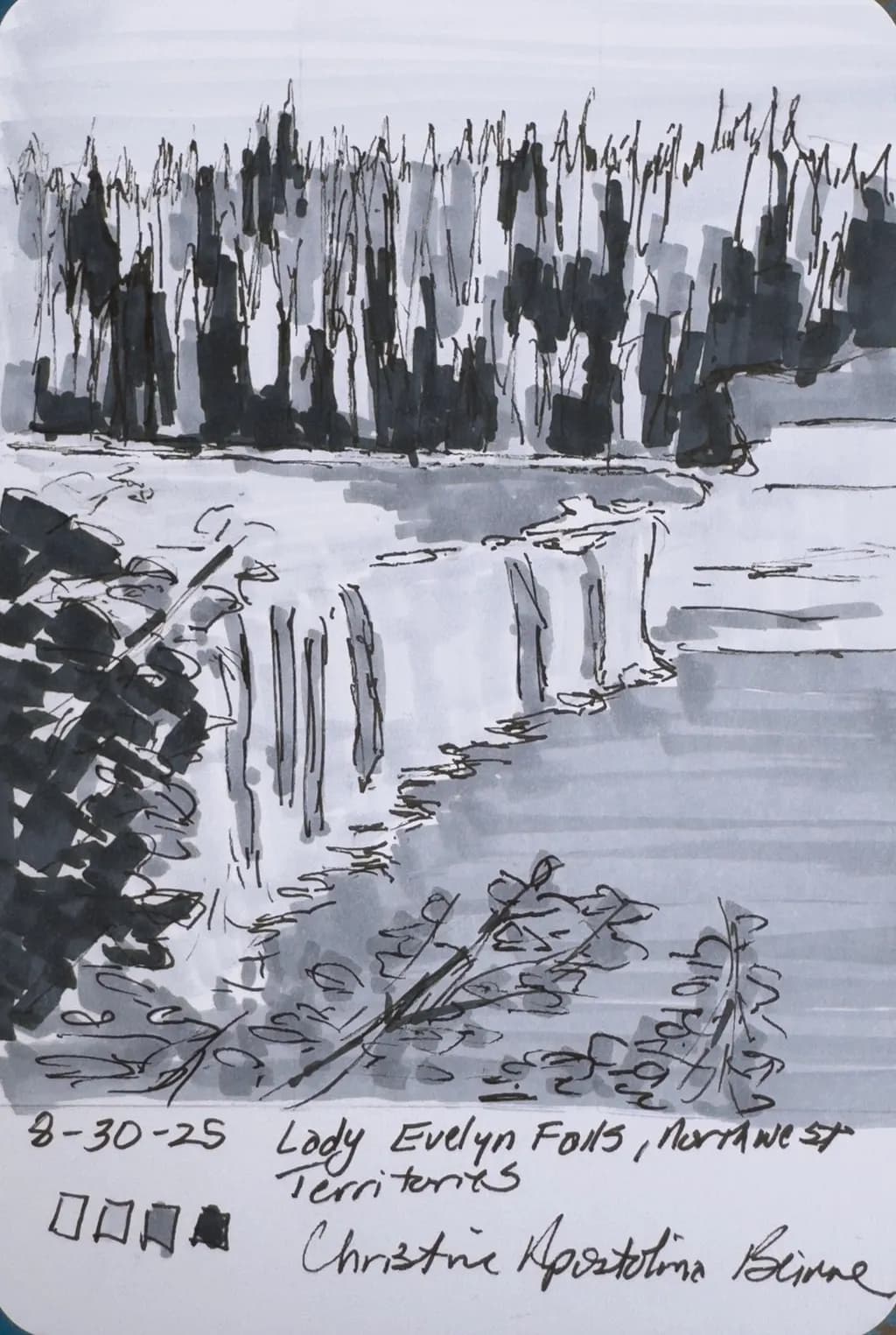 Whispers of Lody Evelyn Falls: A Monochrome Journey Through Nature's Serenity