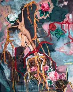 Fragmented Floral Figure