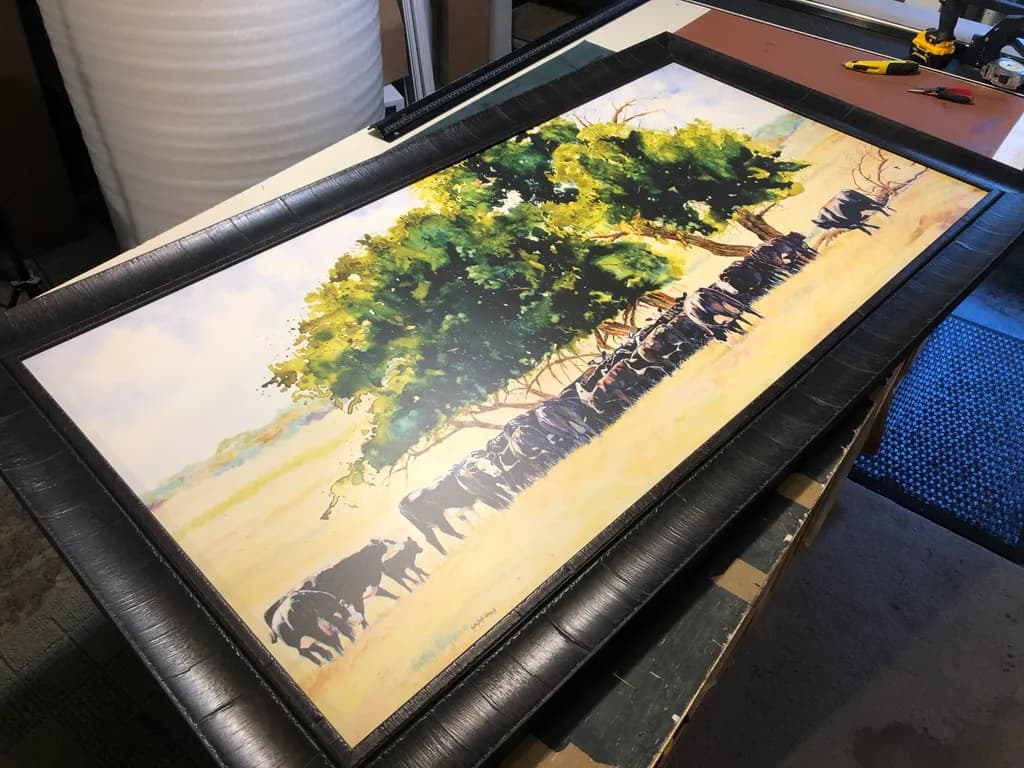 Buffalo Herd Under Trees