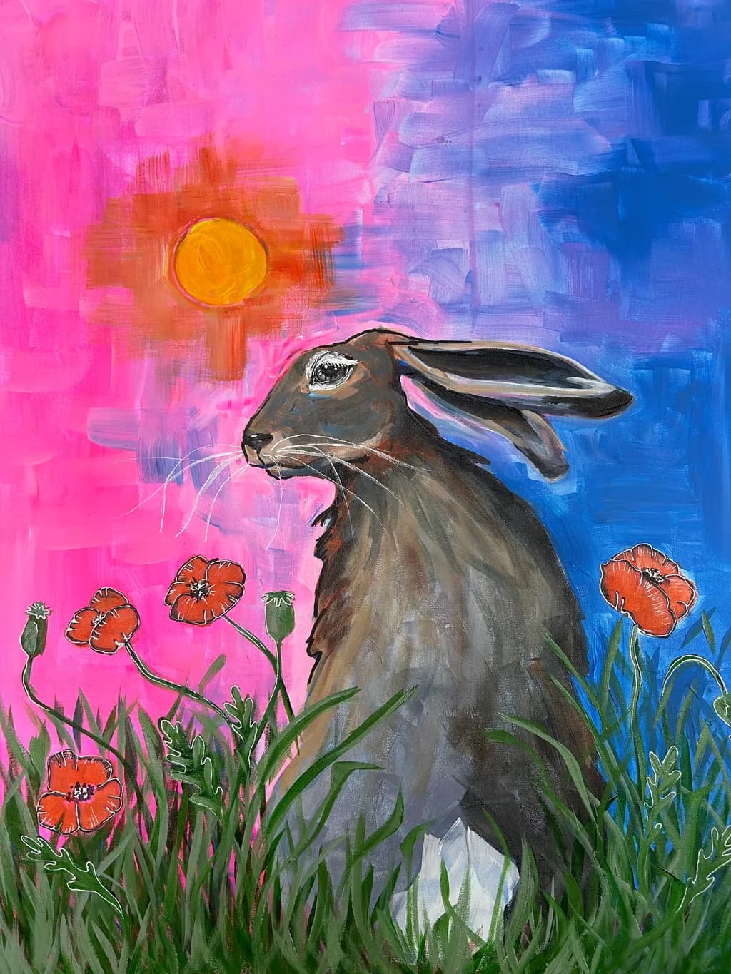 Sunlit Meadow Hare