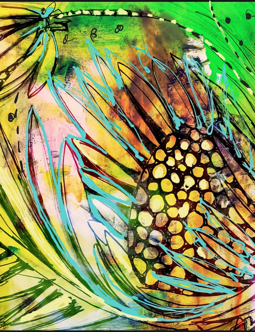 Vibrant Whispers of Nature: A Colorful Dance of Flora and Form