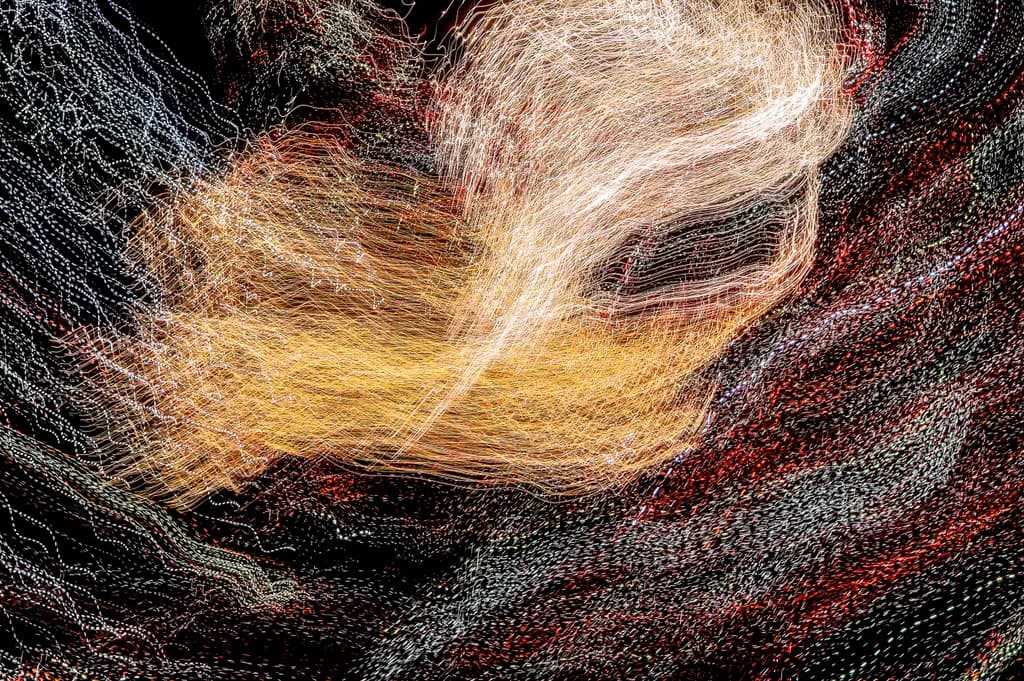 Ethereal Whirlwind: A Dance of Color and Light in Abstract Energy