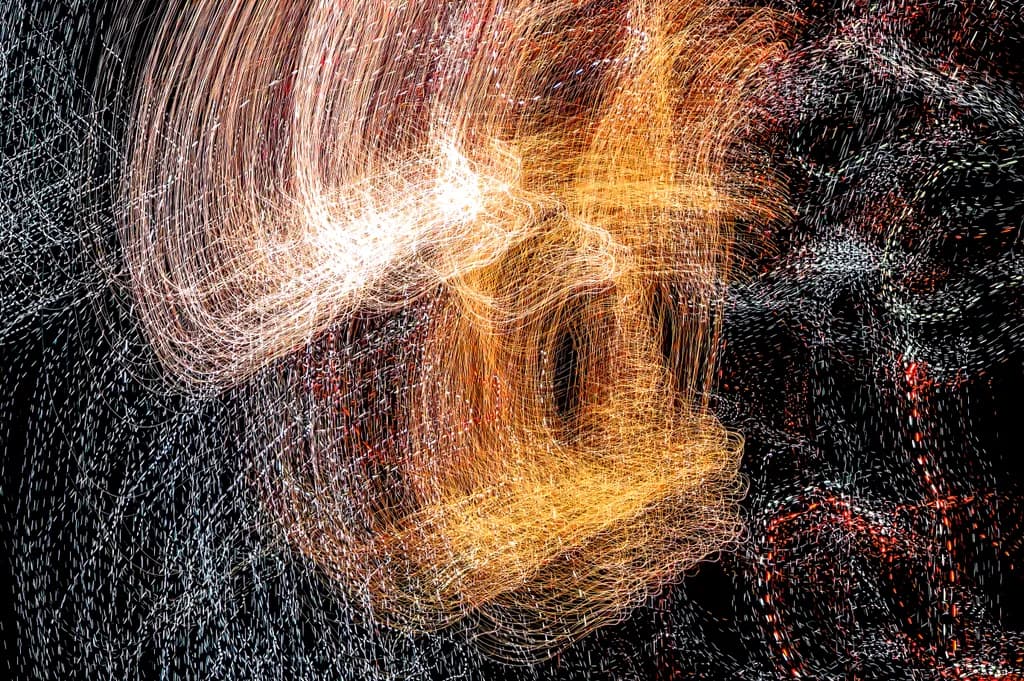 Ethereal Whispers: A Dance of Light and Motion in Abstract Form