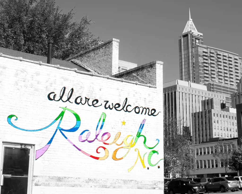 Urban Embrace: A Colorful Welcome to Raleigh, NC