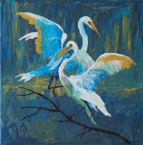 Trio of Egrets
