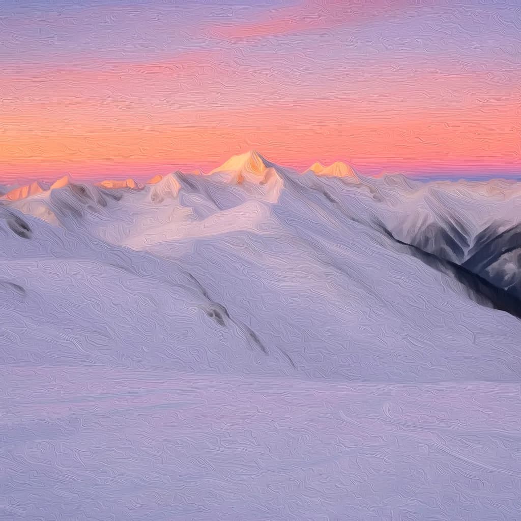 Whispers of Dawn: A Humble Journey Through Snow-Capped Dreams