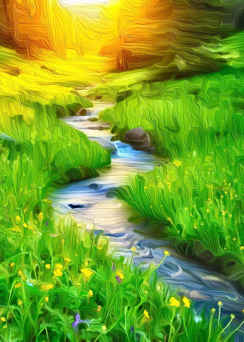Whispers of the Stream: A Journey Through Nature's Palette