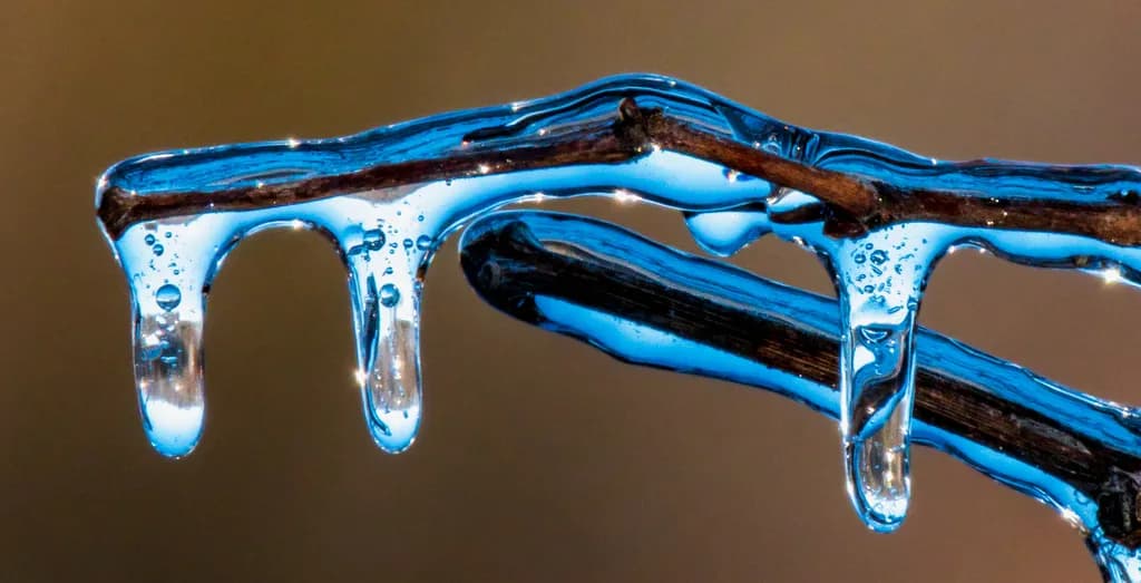 Frozen Elegance: Nature's Crystal Drip Symphony