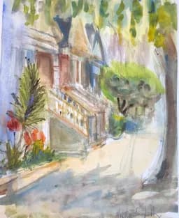 House on Diamond Street at Sunset