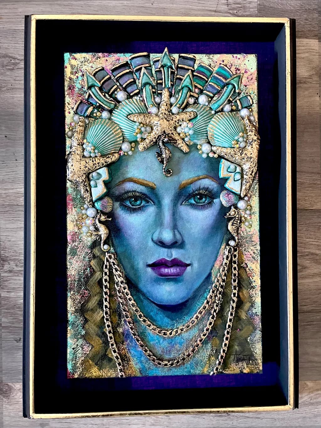Mystical Elegance: A Portrait of Oceanic Grace and Timeless Beauty