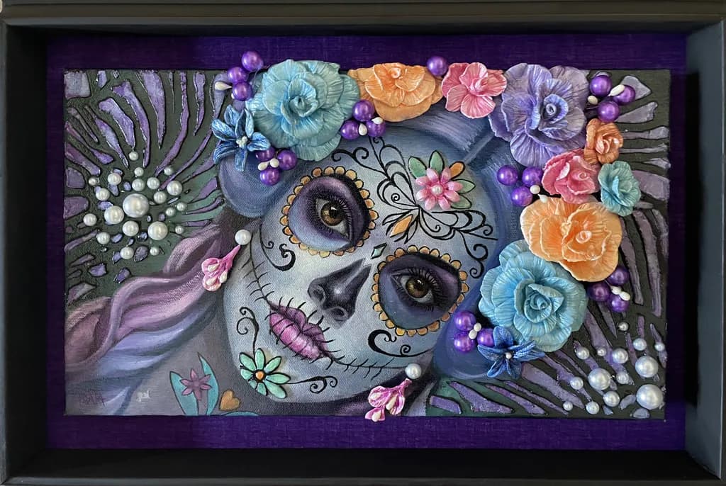 Whispers of Color: A Floral Portrait Embracing Life and Remembrance