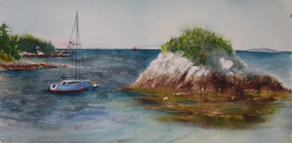 Serenity at Sea: A Quiet Moment in Coastal Maine's Waters